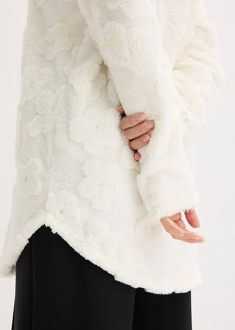 Dlouh&aacute; oversize mikina se srd&iacute;čkov&yacute;m vzorem, bonprix