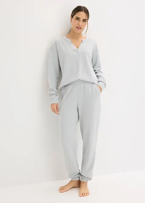 Oblek na doma, z měkk&eacute;ho vaflov&eacute;ho žerzeje, bonprix