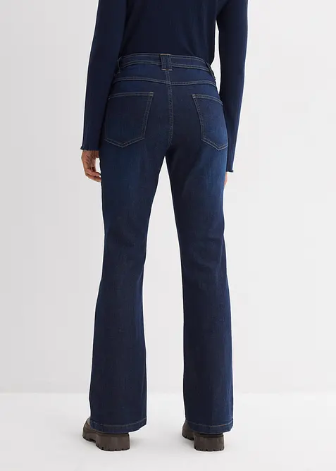 Dž&iacute;ny do zvonu, High Waist, organick&aacute; bavlna, bonprix