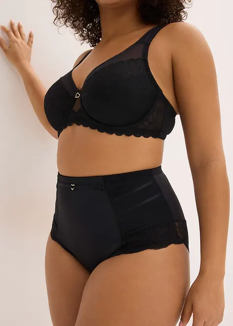 Stahovac&iacute; kalhotky s krajkou, středn&iacute; tvaruj&iacute;c&iacute; efekt, bonprix