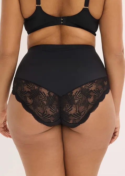Stahovac&iacute; kalhotky s krajkou, středn&iacute; tvaruj&iacute;c&iacute; efekt, bonprix
