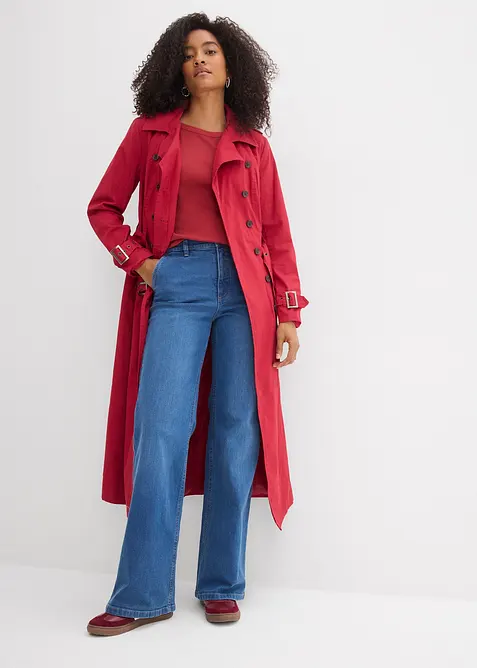 Dž&iacute;ny Wide Leg, High Waist, organick&aacute; bavlna, bonprix