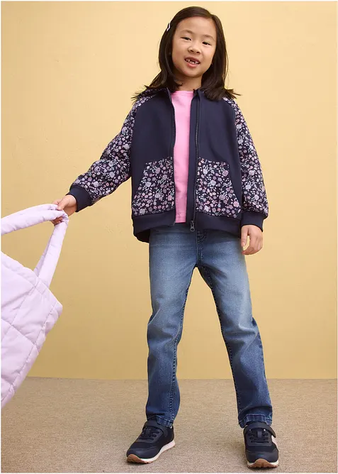 Mikina na zap&iacute;n&aacute;n&iacute; s kapuc&iacute;, z čist&eacute; organick&eacute; bavlny, bonprix