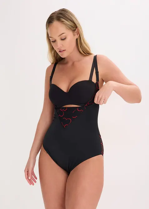 Stahovac&iacute; body s krajkou, lehk&yacute; tvaruj&iacute;c&iacute; efekt, bonprix