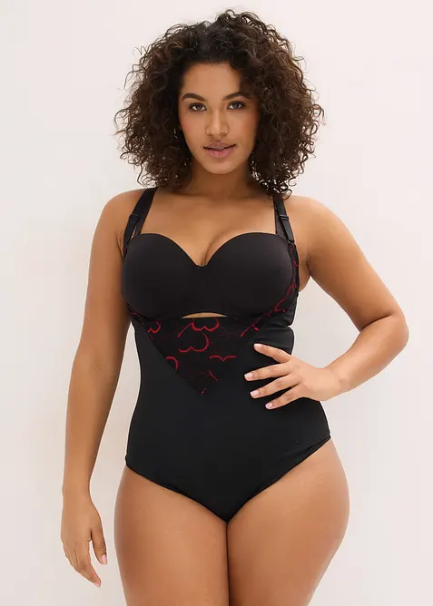 Stahovac&iacute; body s krajkou, lehk&yacute; tvaruj&iacute;c&iacute; efekt, bonprix