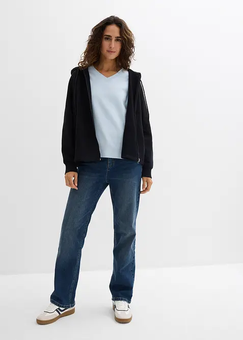 Triko z těžk&eacute;ho žerzeje z čist&eacute; organick&eacute; bavlny (2 ks v balen&iacute;), bonprix