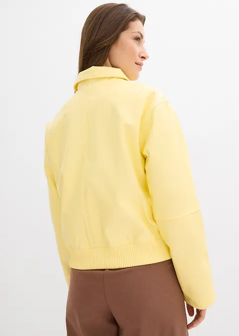 Kr&aacute;tk&aacute; bunda z uměl&eacute; kůže, bonprix