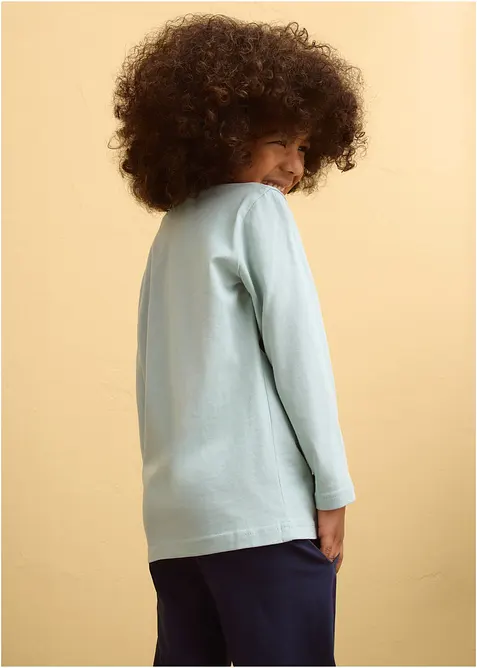 Triko s dlouh&yacute;m ruk&aacute;vem, z čist&eacute; organick&eacute; bavlny (2 ks v balen&iacute;), bonprix