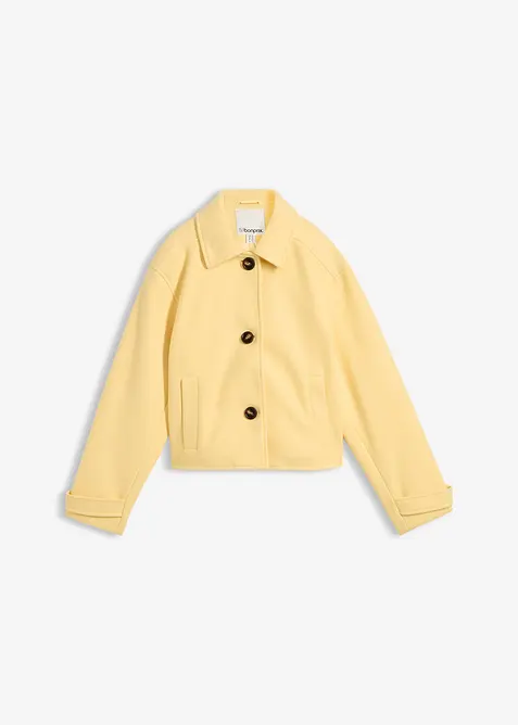 Kr&aacute;tk&yacute; kab&aacute;t s vlněn&yacute;m vzhledem, bonprix