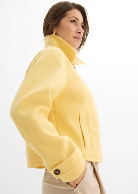 Kr&aacute;tk&yacute; kab&aacute;t s vlněn&yacute;m vzhledem, bonprix