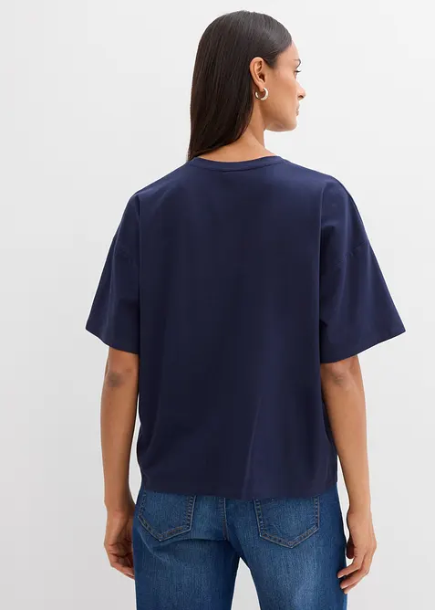 Tričko z elastick&eacute; směsi s organickou bavlnou, bonprix