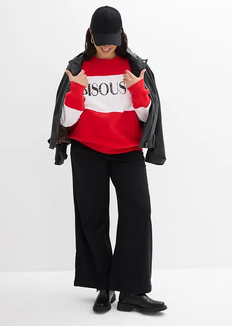 Oversize mikina z měkk&eacute; bavlněn&eacute; směsi, bonprix