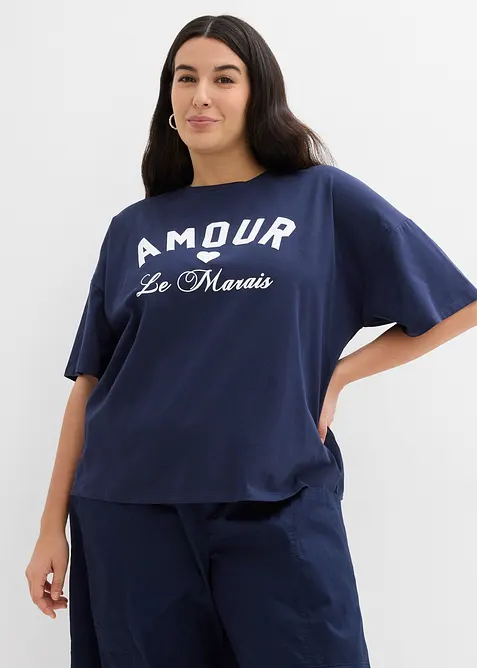 Tričko z elastick&eacute; směsi s organickou bavlnou, bonprix