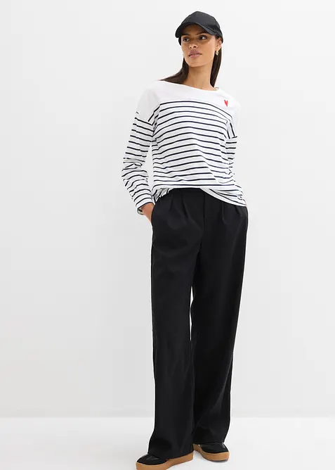 Tričko s dlouh&yacute;m ruk&aacute;vem, z čist&eacute; organick&eacute; bavlny, bonprix