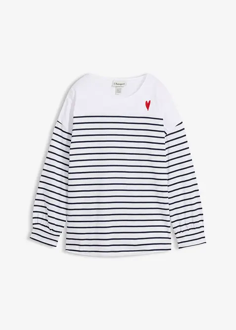 Tričko s dlouh&yacute;m ruk&aacute;vem, z čist&eacute; organick&eacute; bavlny, bonprix