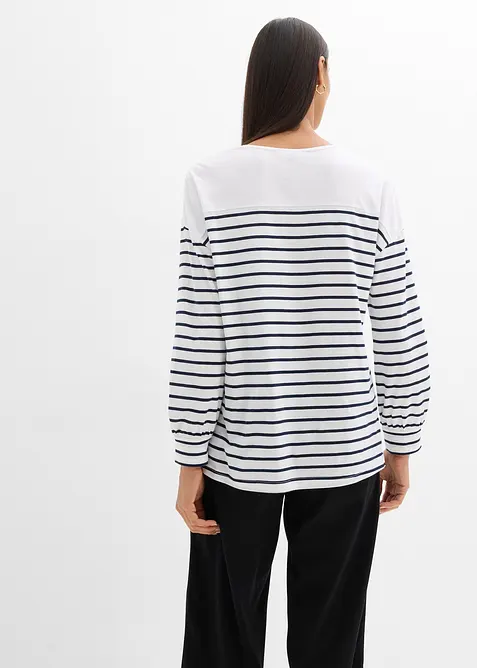 Tričko s dlouh&yacute;m ruk&aacute;vem, z čist&eacute; organick&eacute; bavlny, bonprix