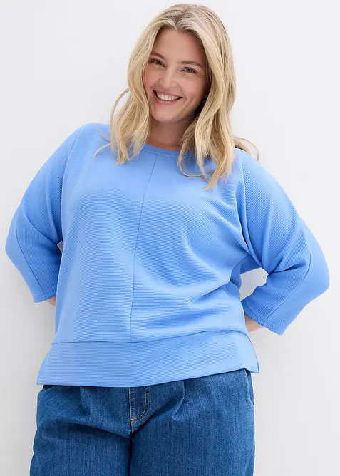 Mikina ze strukturovan&eacute;ho materi&aacute;lu, bonprix