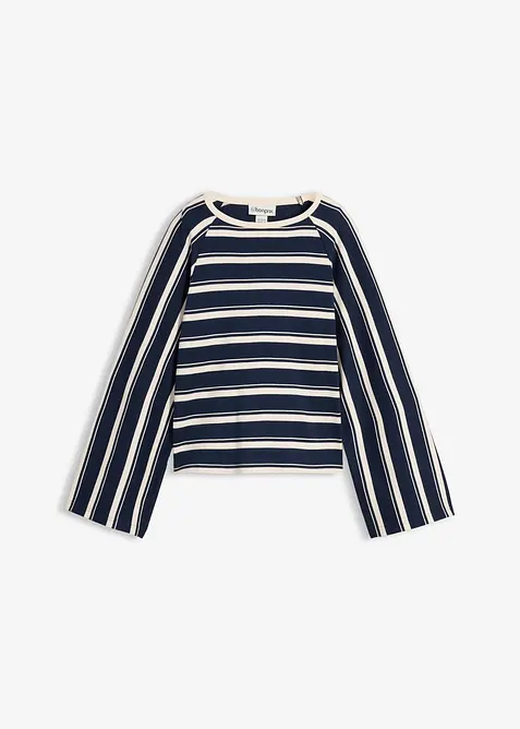 Tričko s dlouh&yacute;m ruk&aacute;vem z těžk&eacute;ho žerzeje, bonprix