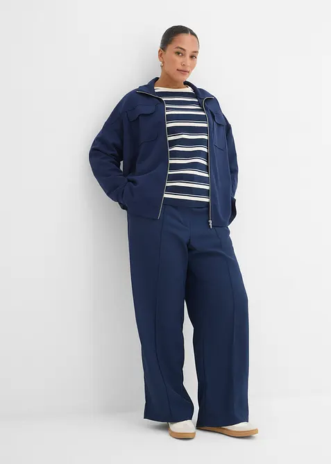 Tričko s dlouh&yacute;m ruk&aacute;vem z těžk&eacute;ho žerzeje, bonprix