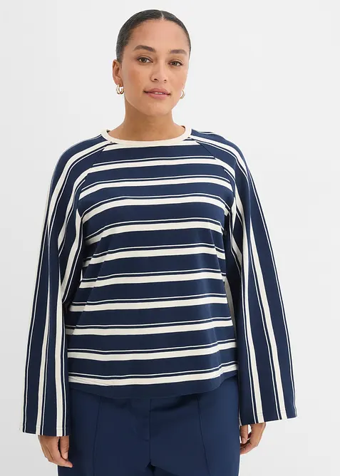 Tričko s dlouh&yacute;m ruk&aacute;vem z těžk&eacute;ho žerzeje, bonprix