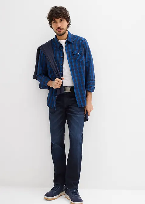 Strečov&eacute; dž&iacute;ny Regular Fit s p&aacute;skem, Straight, bonprix