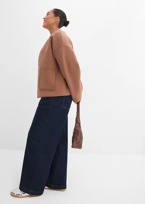 Bluzon z pohodln&eacute;ho materi&aacute;lu scuba, bonprix