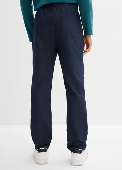 Joggingov&eacute; kalhoty se vzhledem denimu, bonprix