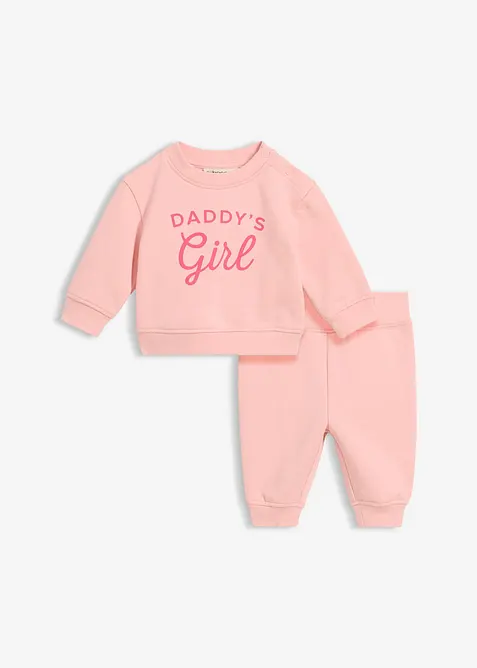 Souprava mikiny a kalhot z čist&eacute; organick&eacute; bavlny (2d&iacute;ln&aacute; souprava), bonprix