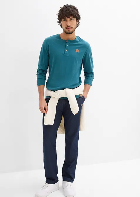 Joggingov&eacute; kalhoty se vzhledem denimu, bonprix