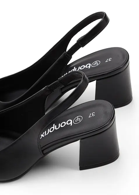 Lodičky s otevřenou patou a silněj&scaron;&iacute;m podpatkem, bonprix