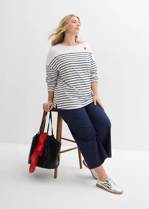 Tričko s dlouh&yacute;m ruk&aacute;vem, z čist&eacute; organick&eacute; bavlny, bonprix