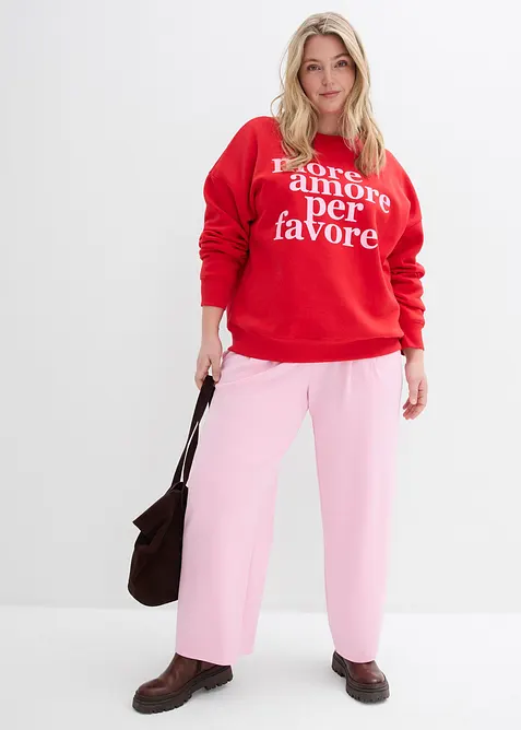 Oversize mikina z bavlněn&eacute; směsi, bonprix