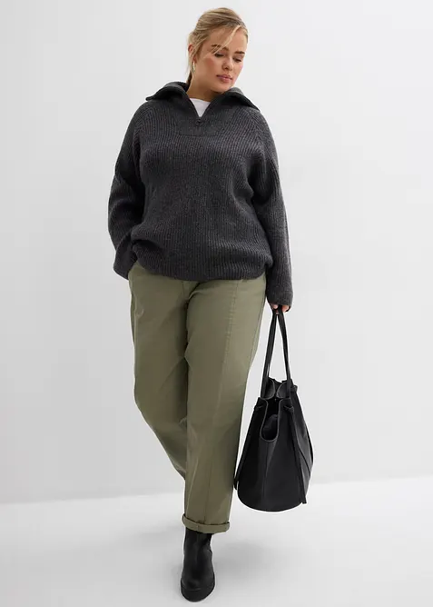 Keprov&eacute; kalhoty ze směsi bavlny s elastanem, bonprix