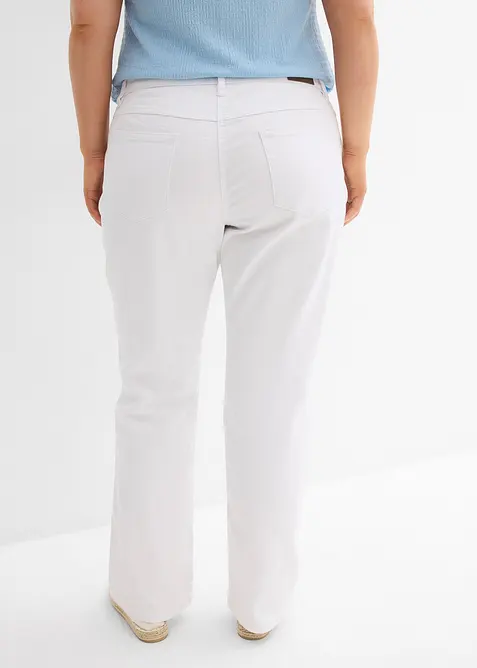 Straight dž&iacute;ny Mid Waist, strečov&eacute;, bonprix