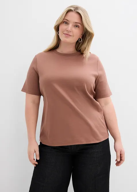 Triko z těžk&eacute;ho žerzeje z čist&eacute; organick&eacute; bavlny (2 ks v balen&iacute;), bonprix