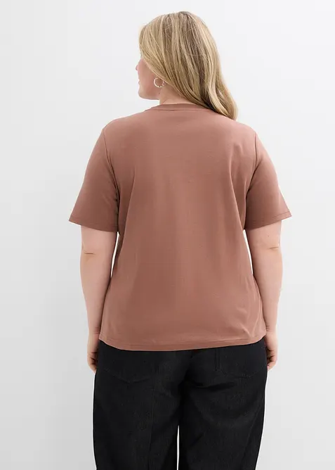 Triko z těžk&eacute;ho žerzeje z čist&eacute; organick&eacute; bavlny (2 ks v balen&iacute;), bonprix