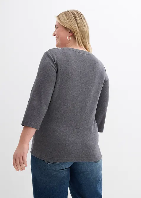 Tričko z těžk&eacute;ho žerzeje s organickou bavlnou (3 ks v balen&iacute;), bonprix