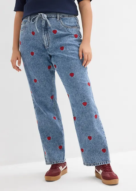 Dž&iacute;ny Loose Straight, High Waist, bonprix