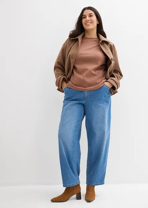 Dž&iacute;ny Barrel, High Waist, bonprix