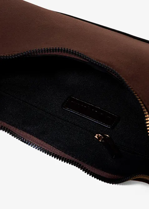 Kabelka přes rameno se vzhledem velurov&eacute; kůže, s paspulkou, bonprix