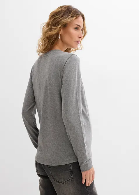 Těhotensk&eacute; triko s diskr&eacute;tn&iacute; &uacute;pravou pro kojen&iacute; a s organickou bavlnou (2 ks v balen&iacute;), bonprix