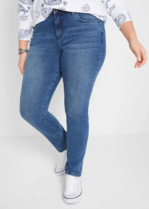 Stahovac&iacute; dž&iacute;ny, Slim Fit, High Waist, bonprix