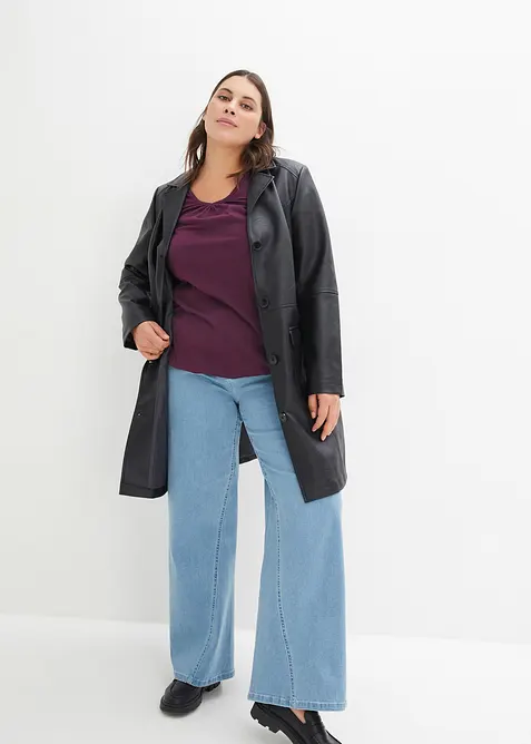 Dž&iacute;ny Straight, Mid Waist, pohodln&yacute; pas, bonprix