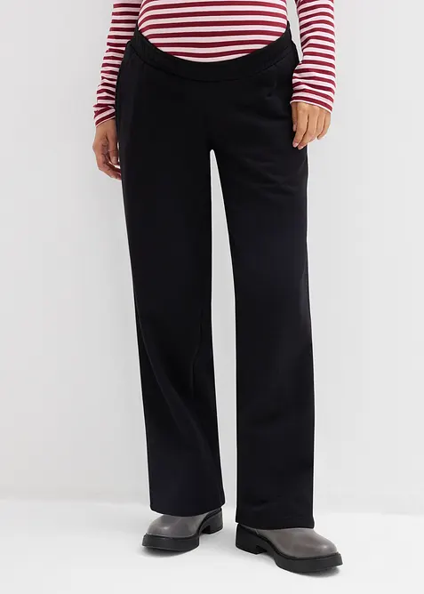 Těhotensk&eacute; kalhoty 2 v 1, nastaviteln&yacute; p&aacute;s přes bř&iacute;&scaron;ko, bonprix