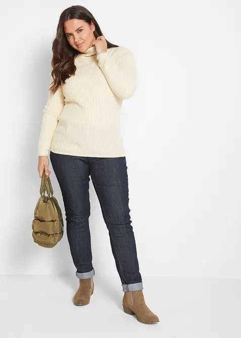 Strečov&eacute; dž&iacute;ny Skinny, Mid Waist, bonprix