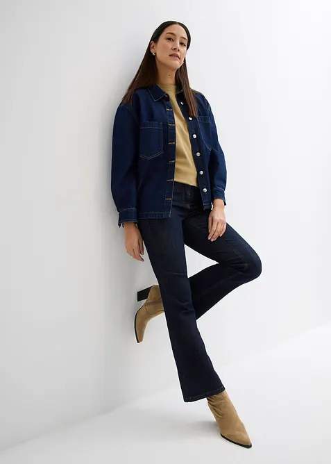 Strečov&eacute; dž&iacute;ny Bootcut, Mid Waist, bonprix