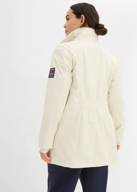 Nepromokav&aacute; strečov&aacute; dlouh&aacute; softshellov&aacute; bunda, bonprix