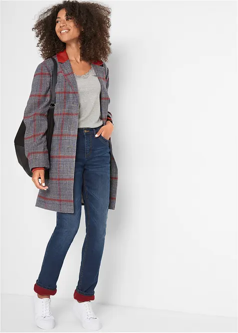 Termo strečov&eacute; dž&iacute;ny, Hight Waist, Straight, bonprix