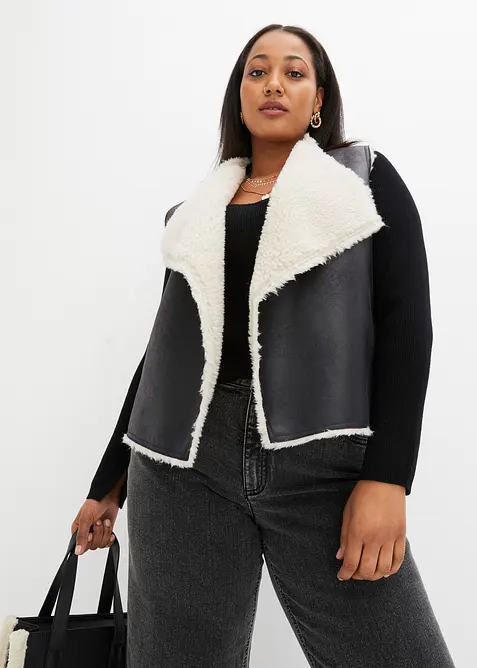 Vesta z uměl&eacute; kože&scaron;iny, bonprix