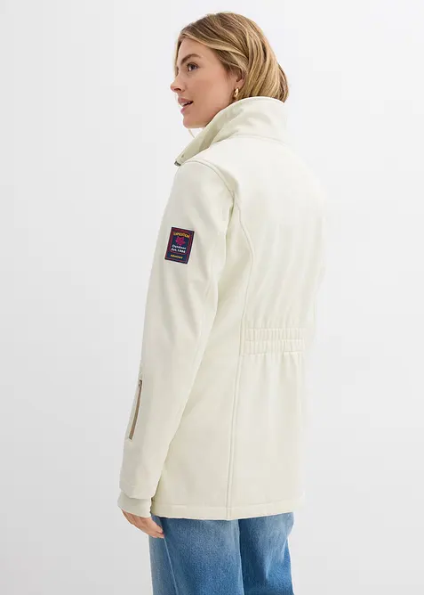 Nepromokav&aacute; strečov&aacute; dlouh&aacute; softshellov&aacute; bunda, bonprix